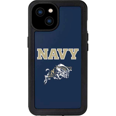 United States Naval Academy Navy Logo iPhone 15 Plus Waterproof Case